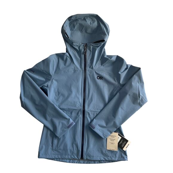 Outdoor Research Women’s Stratoburst Stretch Rain Jacket Small Olympic Blue - Picture 2 of 13